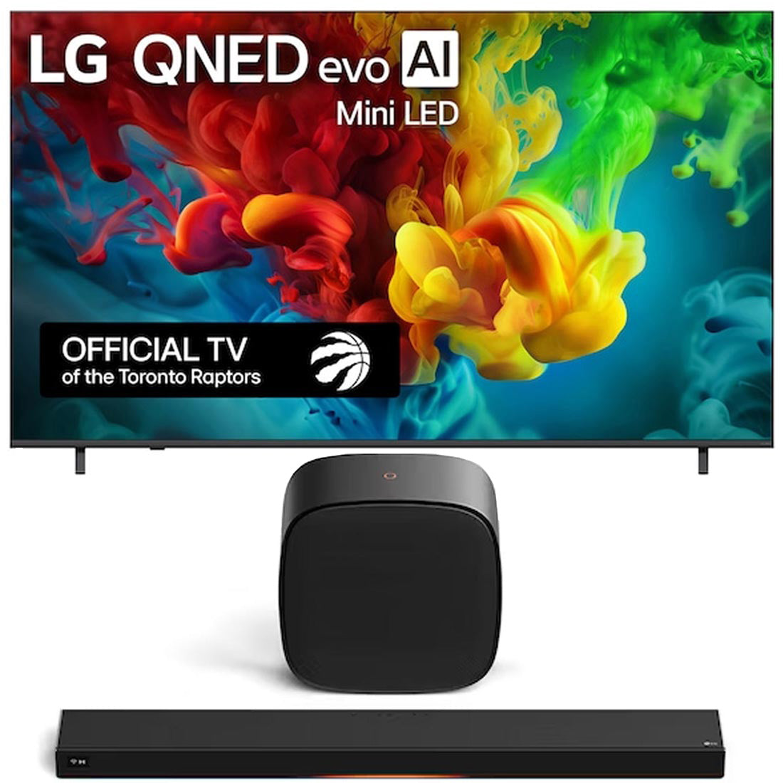 LG QNED82B QNED evo AI Mini LED 4K Smart TV | Cinema Suite 7: H7 All-in-One Soundbar | W7 Wireless Subwoofer - Bundle