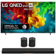 LG QNED82B QNED evo AI Mini LED 4K Smart TV | Sound Suite Immersive Suite 5: H7 All-in-One Soundbar and M5 Wireless Speakers - 2026 Bundle