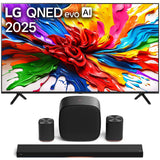 LG 65QNED92AUA 65" QNED evo AI MiniLED 4k Smart TV | Sound Suite: H7 Soundbar | W7 Subwoofer | M7 Speaker | M5 Speaker - Bundle