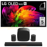 LG W6 SIGNATURE OLED Wallpaper 4K Smart TV | Sound Suite: H7 Soundbar | W7 Subwoofer | M7 Speaker | M5 Speaker - 2026 Bundle