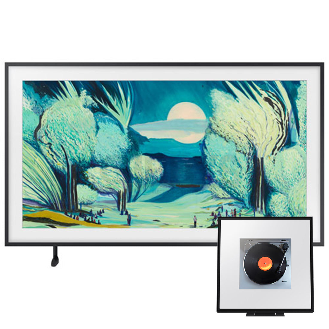 Samsung LS03F The Frame QLED Smart TV | HW-LS60D/ZC Music Frame Wireless Speaker Bundle