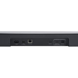 Back view of JBL Bar 700 with I/O panel on a white background