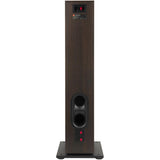 JBL Stage 260F speaker in espresso finish, from rear