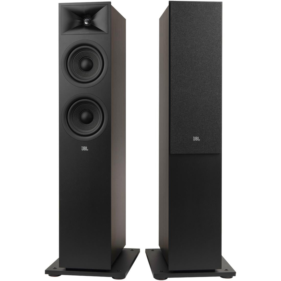 Pair of JBL Stage 260F speakers in espresso finish