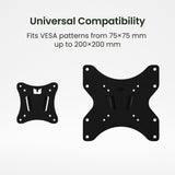 Kanto LT100 Low-Profile Tilting TV Wall Mount with 15"-45" Compatibility - Black