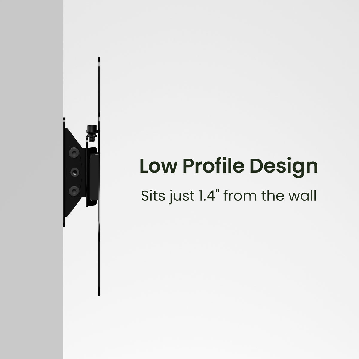 Kanto LT100 Low-Profile Tilting TV Wall Mount with 15"-45" Compatibility - Black