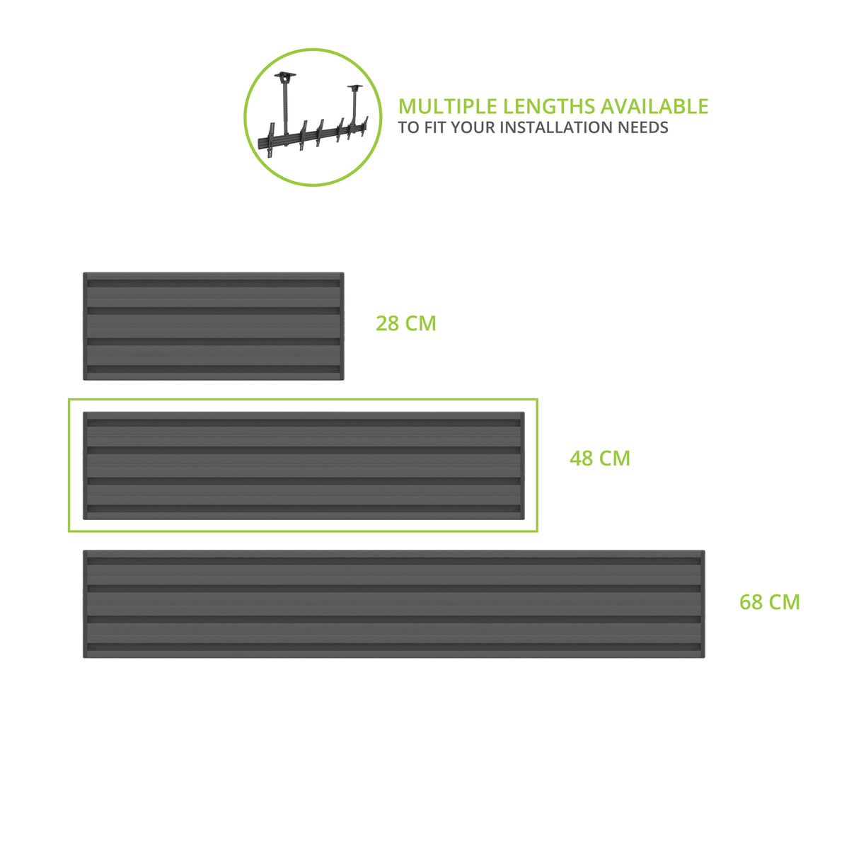 Kanto MB-E48 Menu Board Extrusion for MBC & MBW Mounts - Black
