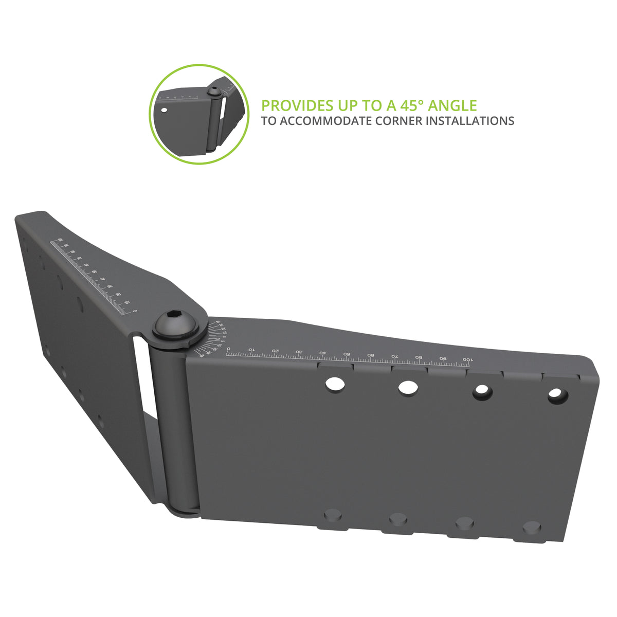 Kanto MB-EAC Menu Board Extrusion Angled Connector with 45° Adjustment - Black