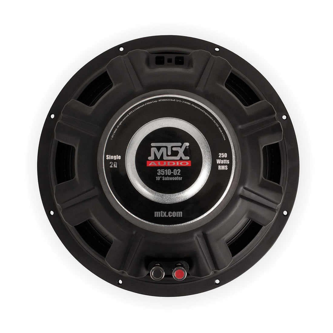 MTX Audio 3510-02 10" 250-Watt RMS 2 Ohm Car Audio Subwoofer - Each