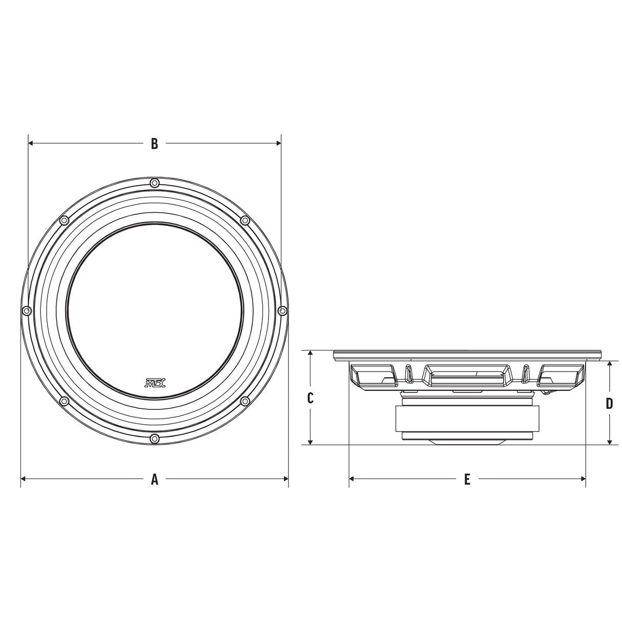 MTX Audio 3510-04S 10" Shallow Mount 300-Watt RMS 4 Ohm Car Audio Subwoofer - Each