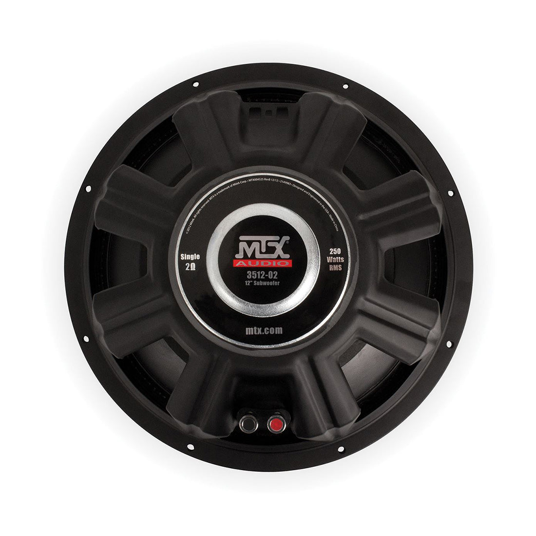 MTX Audio 3512-02 12" 250-Watt RMS 2 Ohm Car Audio Subwoofer - Each