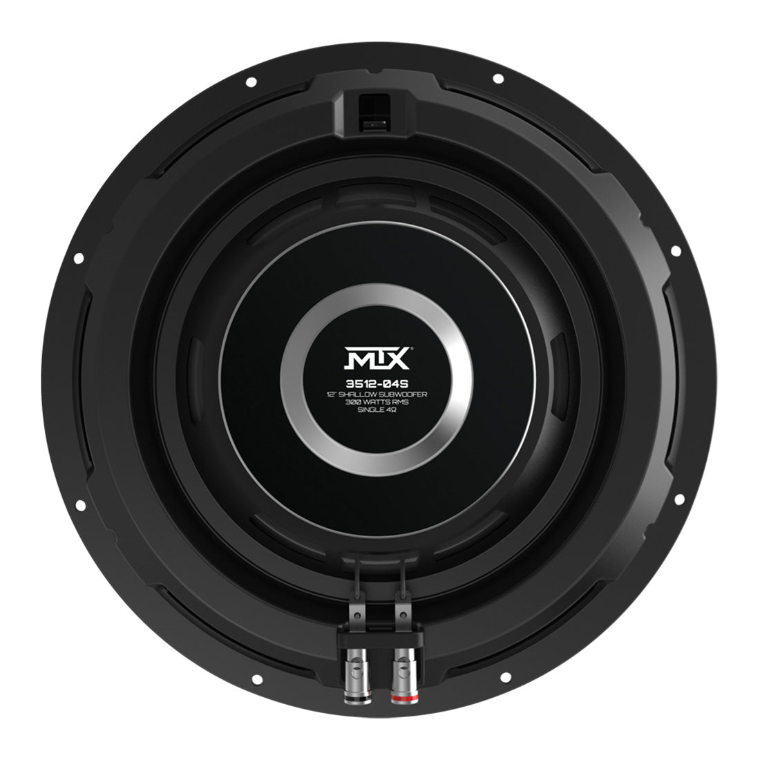 MTX Audio 3512-04S 12" Shallow Mount 300-Watt RMS Dual 4 Ohm Car Audio Subwoofer - Each