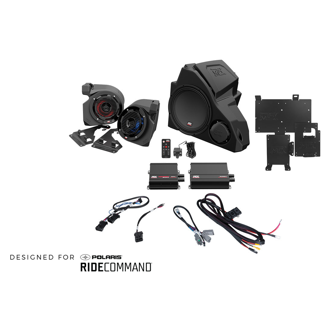 MTX Audio RZR14 RC THUNDER3 3-Speaker Audio System for 2014+ Polaris RZR Vehicles w/RideCommand