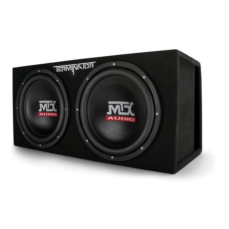 MTX Audio TNE212DV Dual 12" 1000-Watt RMS Vented Subwoofer Enclosure - Each