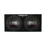 MTX Audio TNE212DV Dual 12" 1000-Watt RMS Vented Subwoofer Enclosure - Each