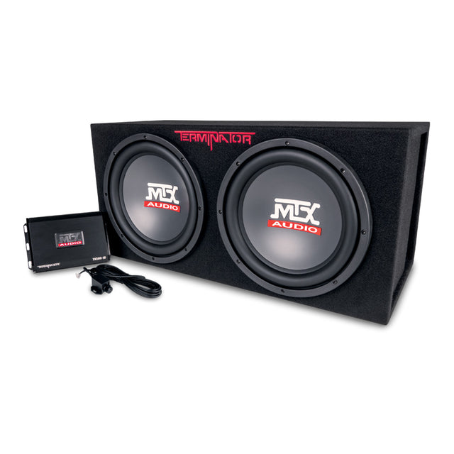 MTX Audio TNP212DV Dual 12" 1000-Watt RMS Vented Enclosure and Mono Block Amplifier - Each