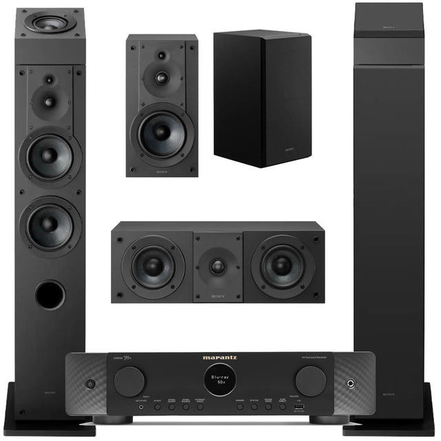 Marantz Cinema 70s Slimline 7.2 Channel AV Receiver | Sony SS-CS3M2 7.0 Speaker Bundle #1