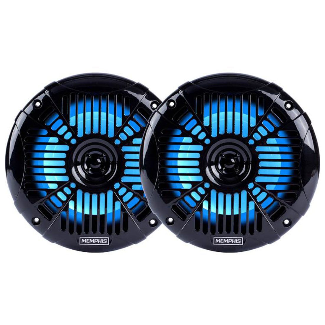 Memphis Audio MXA602SLB 6.5" 2-Way LED Powersports Speakers - Black