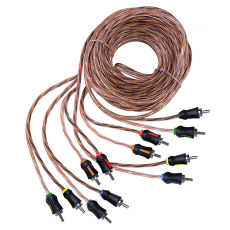 Memphis Audio ETP-17.6 17-Foot 6 -Channel Audio Interconnect Cables