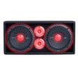  Memphis Audio SRXPE10D4F SRX Pro Dual 10" Loaded LED Subwoofer Enclosure with Tweeters