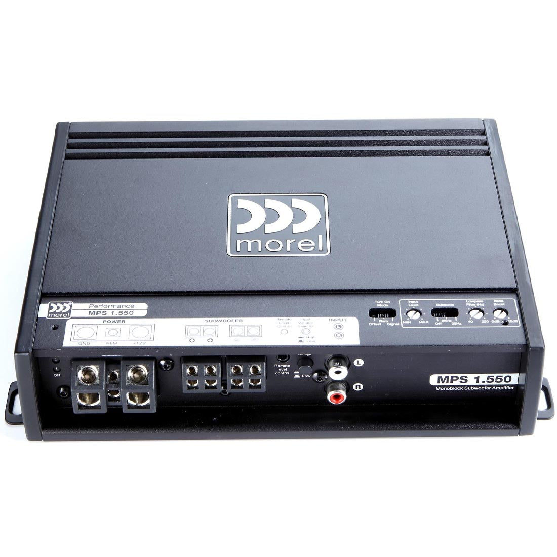 Morel MPS 1.550 Mono Subwoofer Amplifier - 550 watts RMS at 2 Ohms