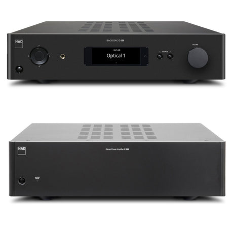 NAD C 658 BluOS DAC with C 298 Stereo Power Amplifier