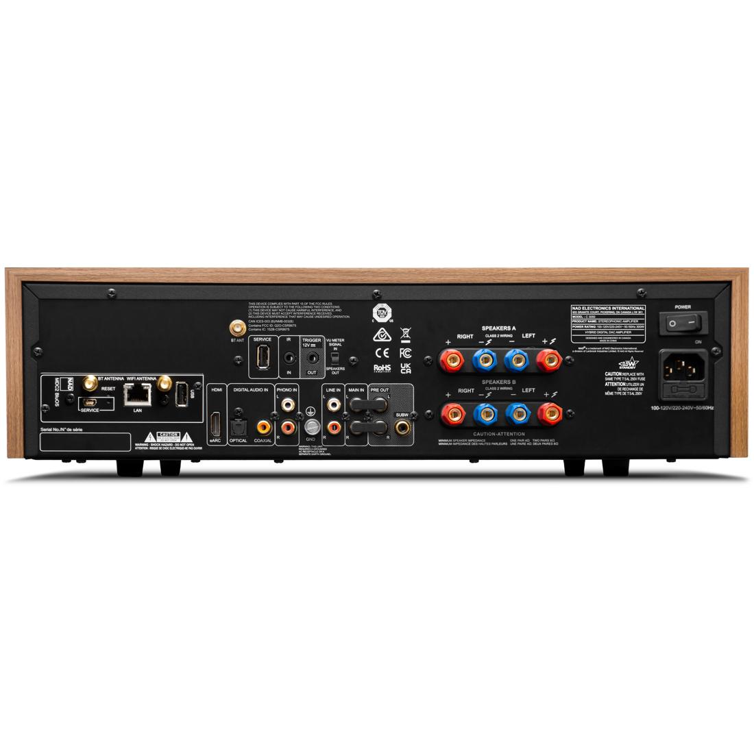 NAD Stereophonic Amplifier C 3050 rear I/O panel
