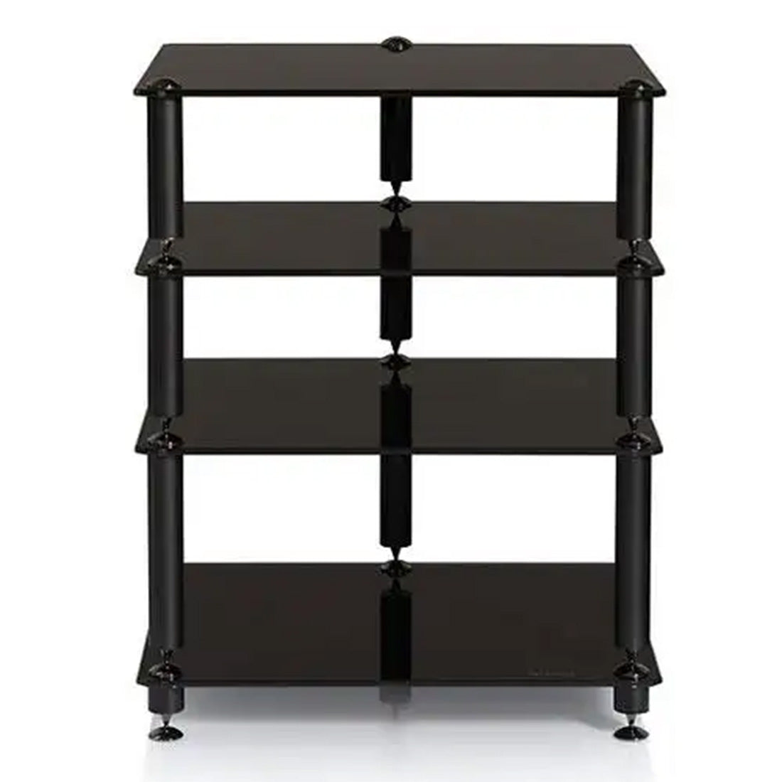 NorStone NORBER2S Bergen 2 HIFI Rack 4 Black Glass Shelves - Gibbys Electronic S