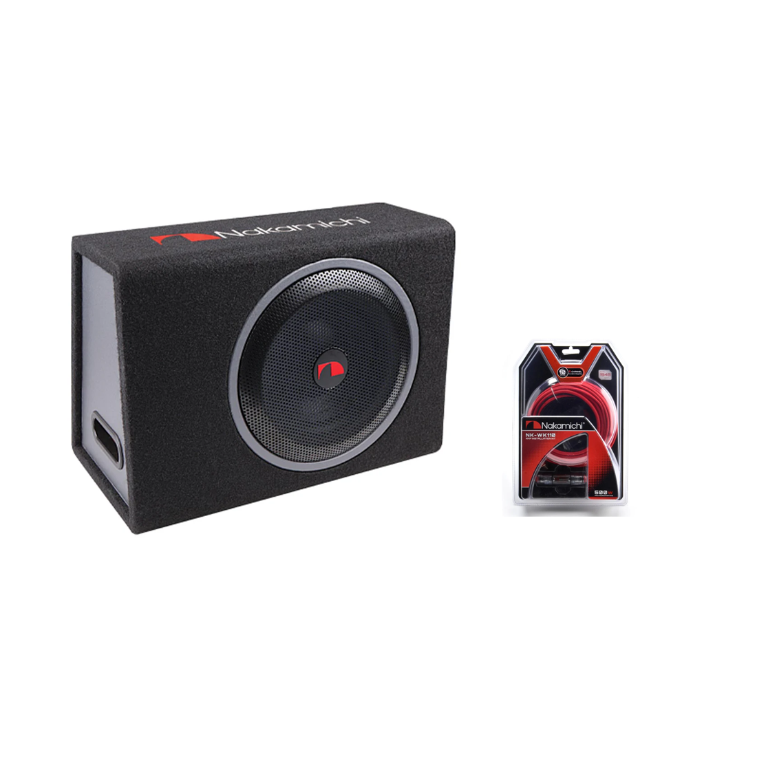 Nakamichi NBX255A-KIT 10" Active Subwoofer Amp Kit Included
