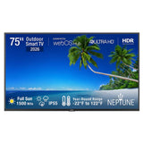 Neptune ODTV7504 75" 4K Full Sun Outdoor Smart TV with Included Tilting Wall Mount