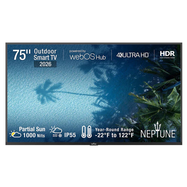 Neptune ODTV75PS1K 75" 4K Partial Sun Outdoor Smart TV with webOS Hub