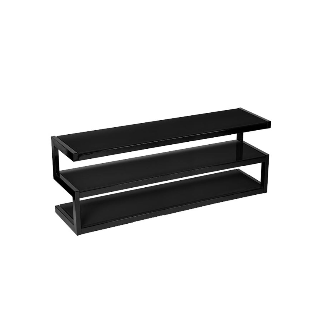 NorStone NORESS140BSBK 55" Esse AV Rack with Satin Shelves - Black