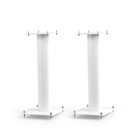 NorStone NORSTY1BWTS Stylum 1, White Premium Metal Speaker Stand with Wire Management and Spikes 19.7" - Pair