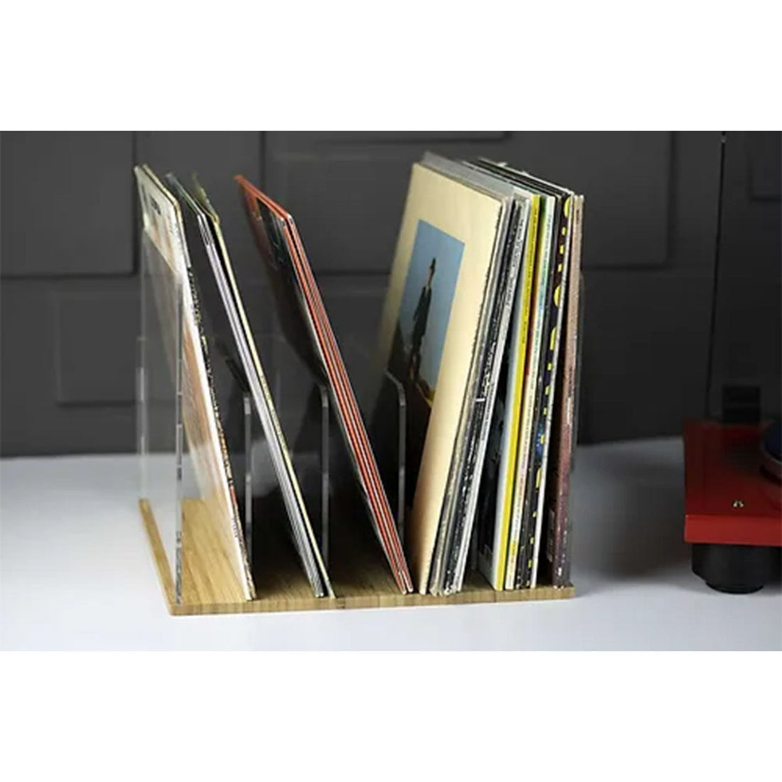 NorStone VINBA Vinyl LP Storage Rack - Bamboo & High Density