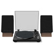 Kanto OBI3VMB Belt Drive Bluetooth Turntable | Onkyo GX-10DBB Compact Powered Bluetooth Bookshelf Speakers - Pair - Black - Bundle