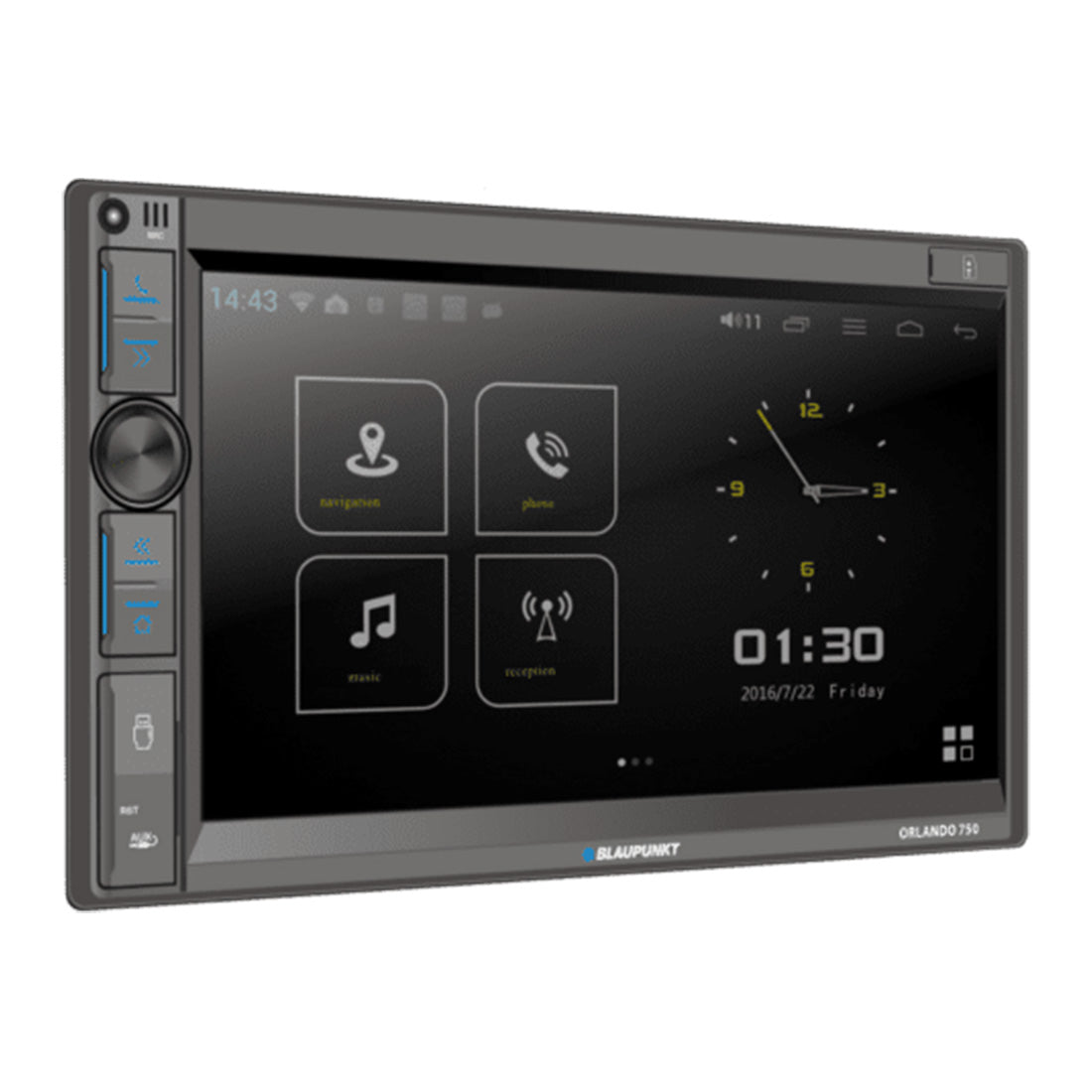 Blaupunkt ORLANDO750 Double Din Receiver 6.95" - USB / AUX / BT / Apple CarPlay / Android Auto