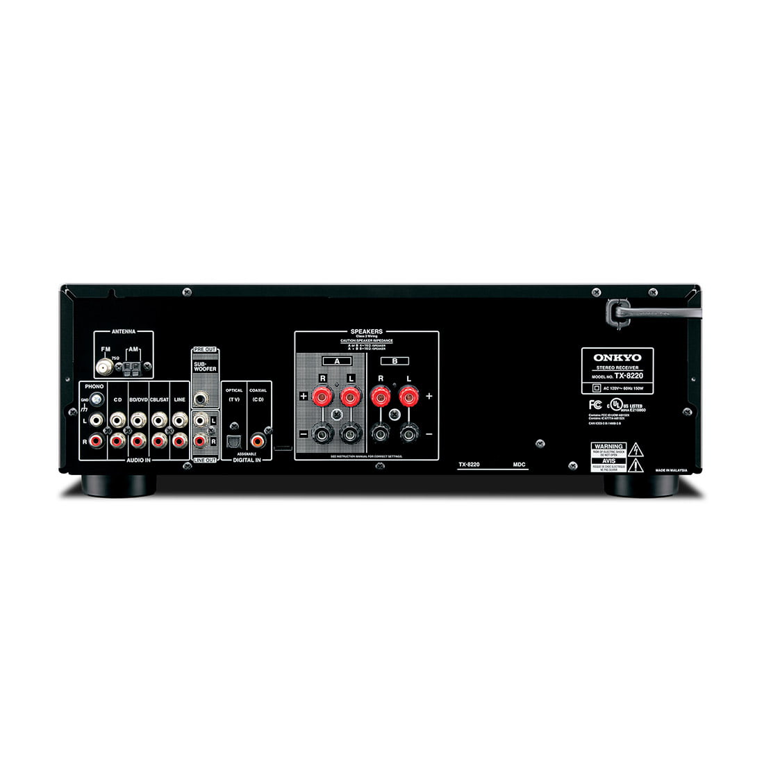 Onkyo TX-8220 Stereo Receiver | Audio-Technica AT-LP120XUSB-BK Consumer Stereo Turntable – Black