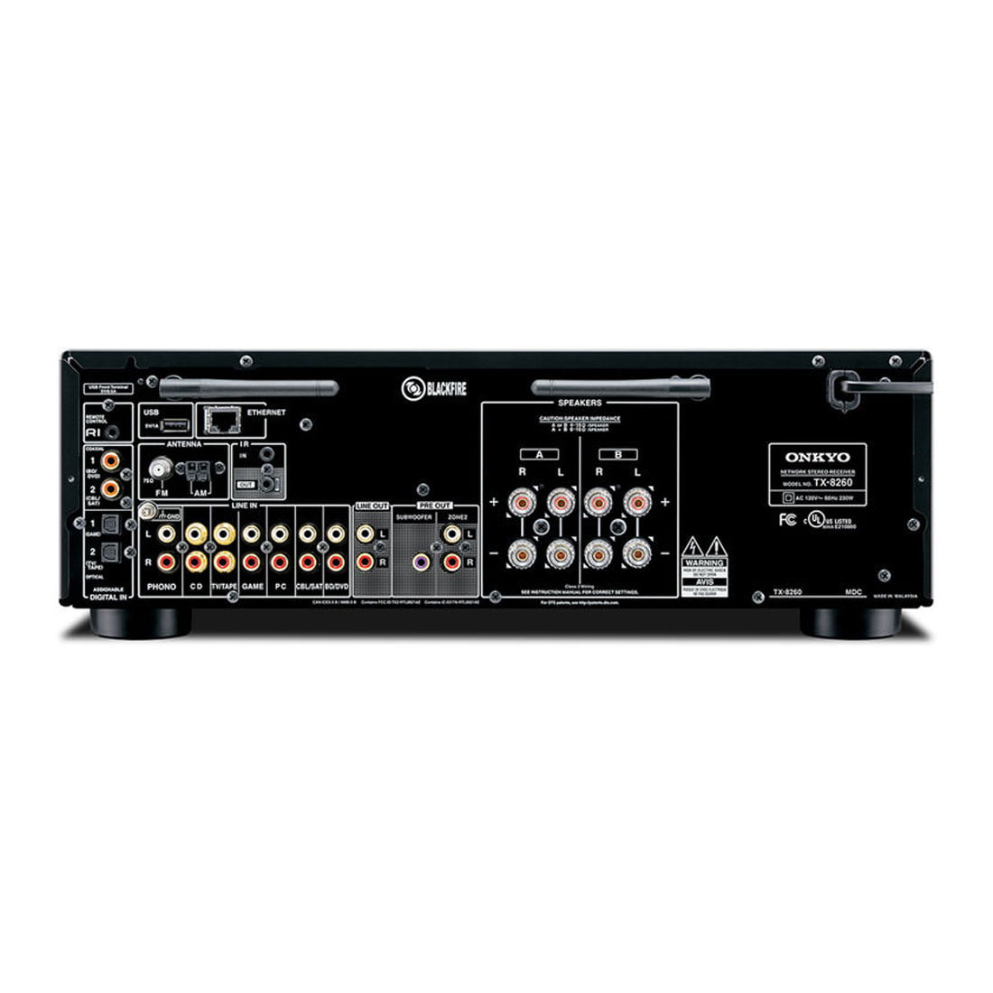 Onkyo TX-8260 Network Home Audio/Video Stereo Receiver - Black