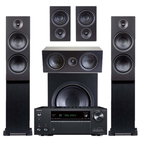 Onkyo TX-NR6100 7.2 Ch A/V Receiver | PSB Alpha Bookshelf Speaker Bundle – Black Ash #3