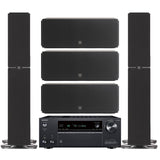 Onkyo TX-NR797 9.2-Ch Receiver | Definitive Technology Dymension DM40 Slim Bipolar Tower Speakers – Black | DM10 Center Ch Speaker – Black - Bundle