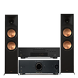 Onkyo A50B Icon Integrated Amplifier | Onkyo C30B CD Player | Klipsch RP-8000F II Floor Standing Speakers - Pair - Bundle
