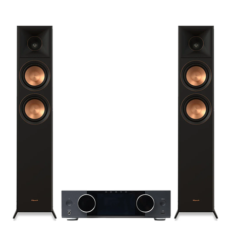 Onkyo Muse Y-50 Network Streamer Integrated Amplifier | Klipsch RP-5000F II Floor Standing Speakers - Bundle