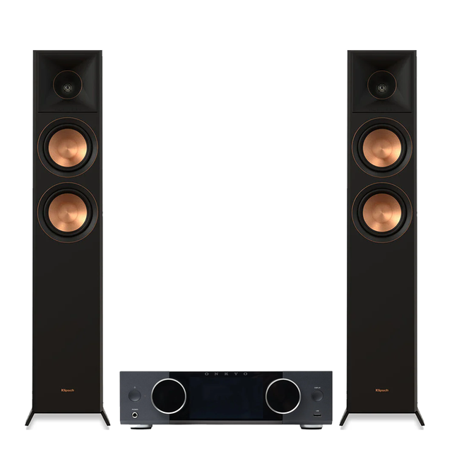 Onkyo Muse Y-50 Network Streamer Integrated Amplifier | Klipsch RP-5000F II Floor Standing Speakers - Bundle
