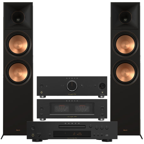 Onkyo Icon P80B Network Preamplifier | M80B Power Amplifier | C30B CD Player | Klipsch RP-8000F II Floor Standing Speakers - Pair - Bundle