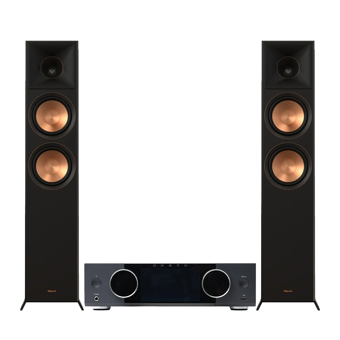 Onkyo Muse Y-50 Network Streamer Integrated Amplifier | Klipsch RP-6000F II Floor Standing Speakers - Pair - Bundle