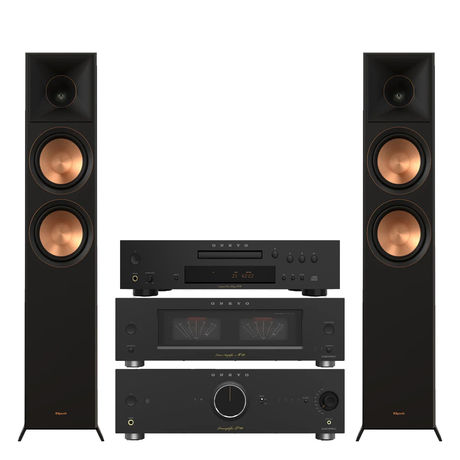 Onkyo Icon M80B Power Amplifier | Onkyo P80B Preamplifier | Klipsch RP-6000F II Floor Standing Speakers - Pair - Bundle