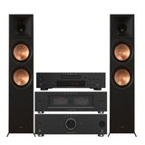 Onkyo Icon M80B Power Amplifier | Onkyo P80B Preamplifier | Onkyo C30B CD Player | Klipsch RP-5000F II Floor Standing Speakers - Pair - Bundle