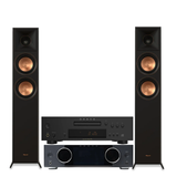 Onkyo Muse Y-50 Network Streamer Integrated Amplifier | Onkyo C30B CD Player | Klipsch RP-5000F II Floor Standing Speakers - Pair - Bundle