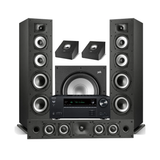 Onkyo TX-NR6100 7.2 Channel THX Certified Network A/V Receiver | Polk Audio Monitor XT70 Floor Standing Loudspeakers – Pair | XT35 Center Channel | XT90 Height Speaker - Pair | XT12 12” Subwoofer - Bundle