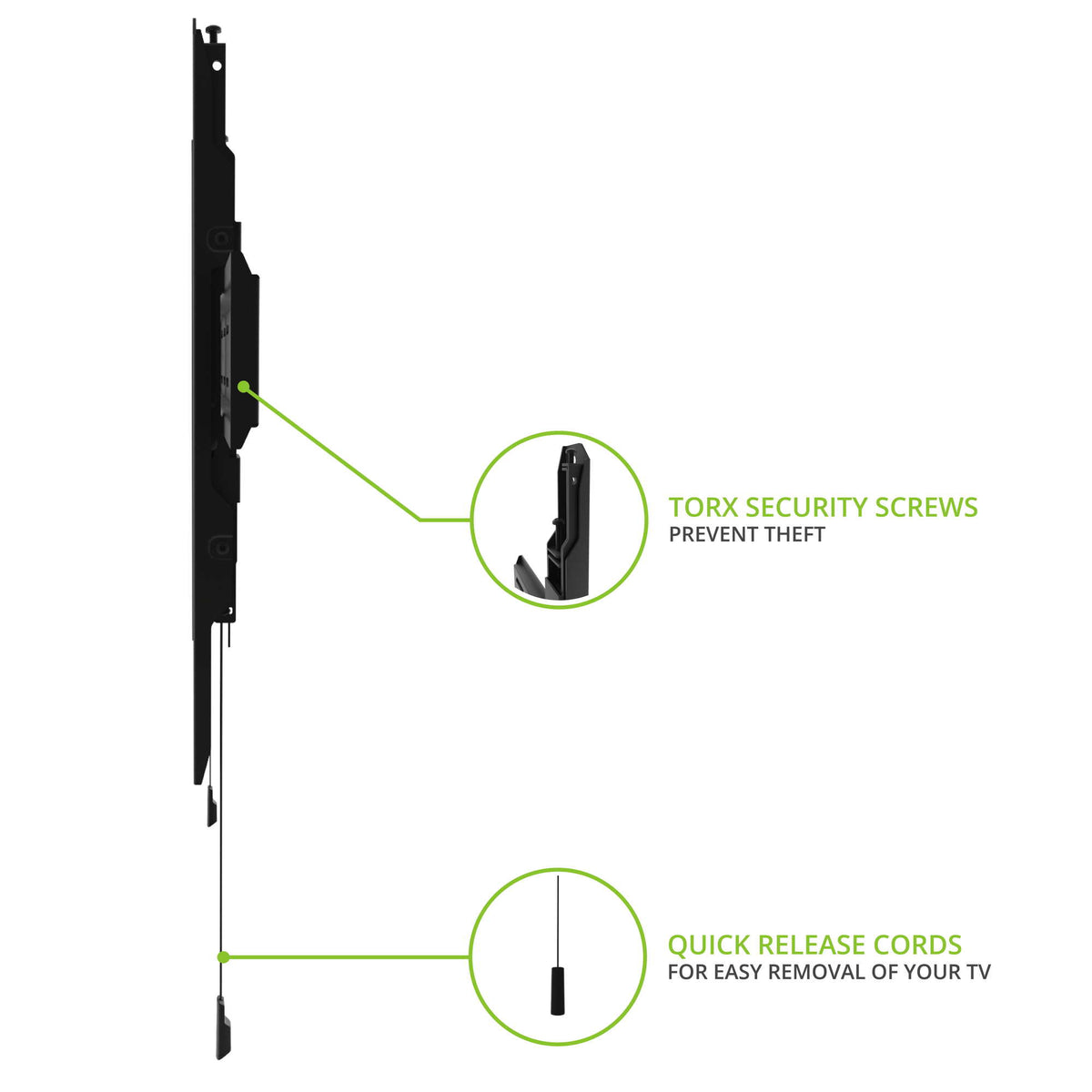 Kanto PF300 Fixed Low-Profile TV Wall Mount for 40"–100" TVs with 150 lb Capacity - Black